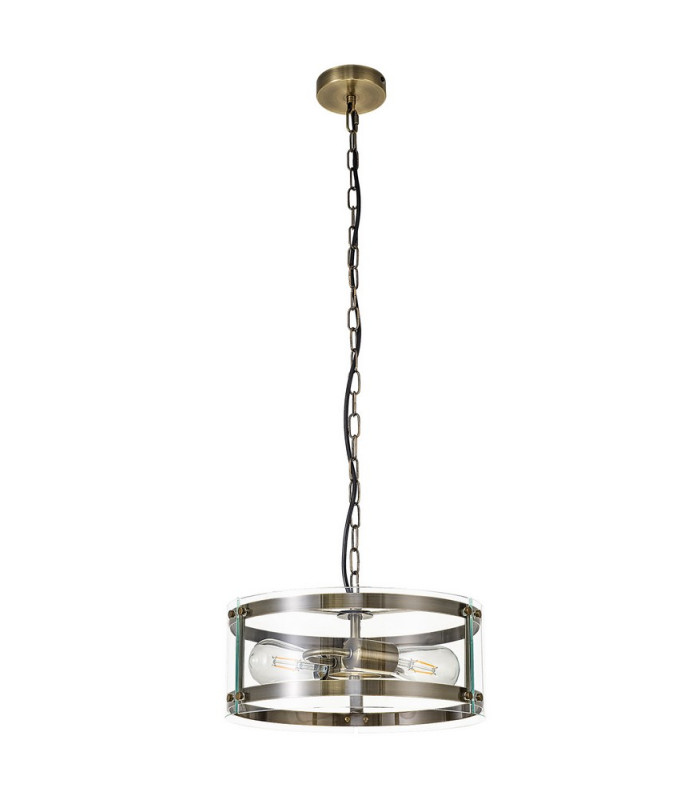 Pendant 2 Light E27 Antique Brass-4