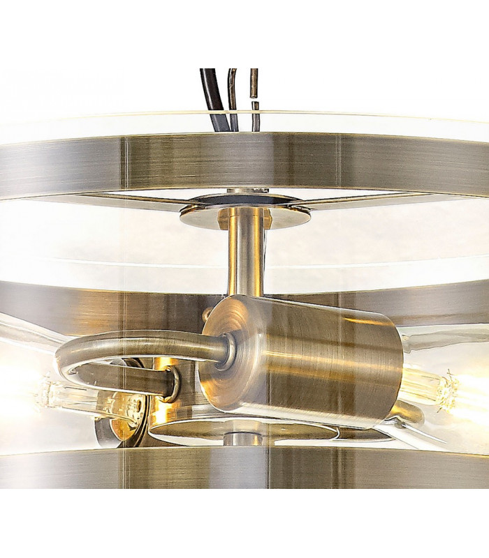 Pendant 2 Light E27 Antique Brass-6
