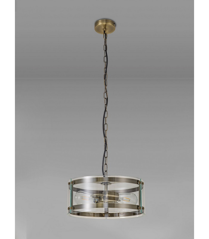 Pendant 2 Light E27 Antique Brass-9