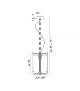 Pendant 1 Light E27 Antique Brass-2