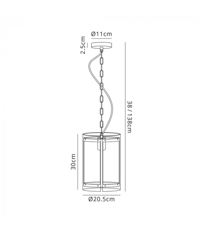 Pendant 1 Light E27 Antique Brass-2