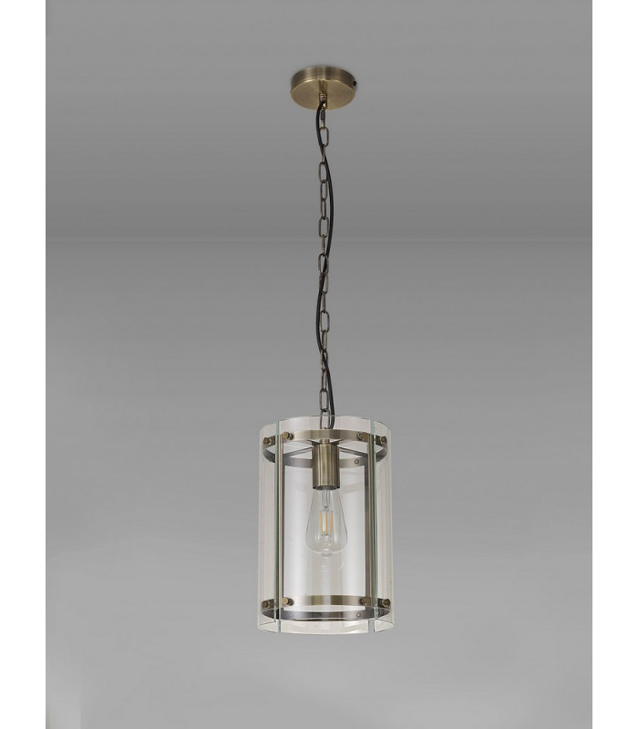 Pendant 1 Light E27 Antique Brass-8