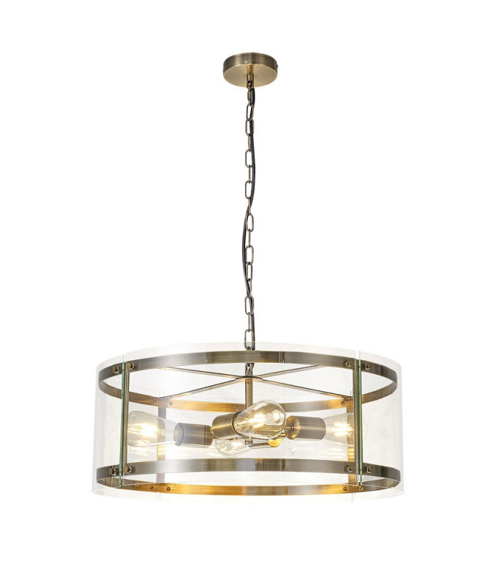 Pendant 4 Light E27 Antique Brass-1