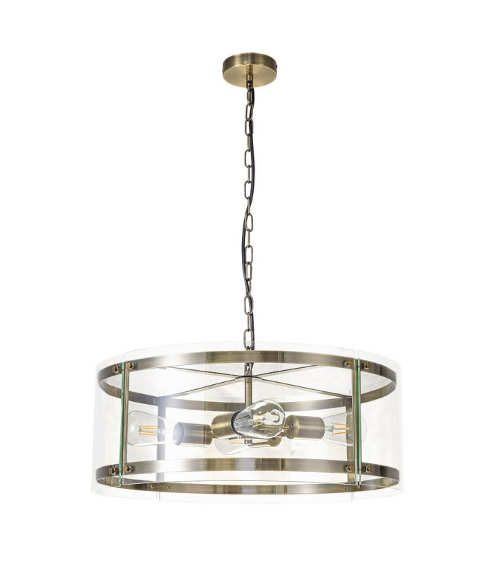 Pendant 4 Light E27 Antique Brass-4