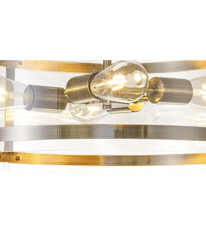 Pendant 4 Light E27 Antique Brass-6