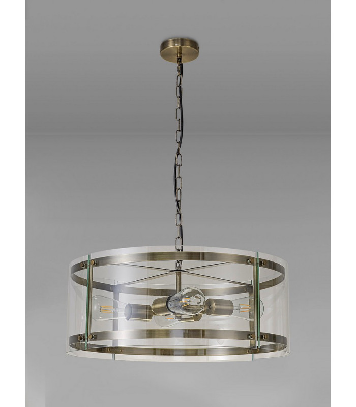 Pendant 4 Light E27 Antique Brass-9