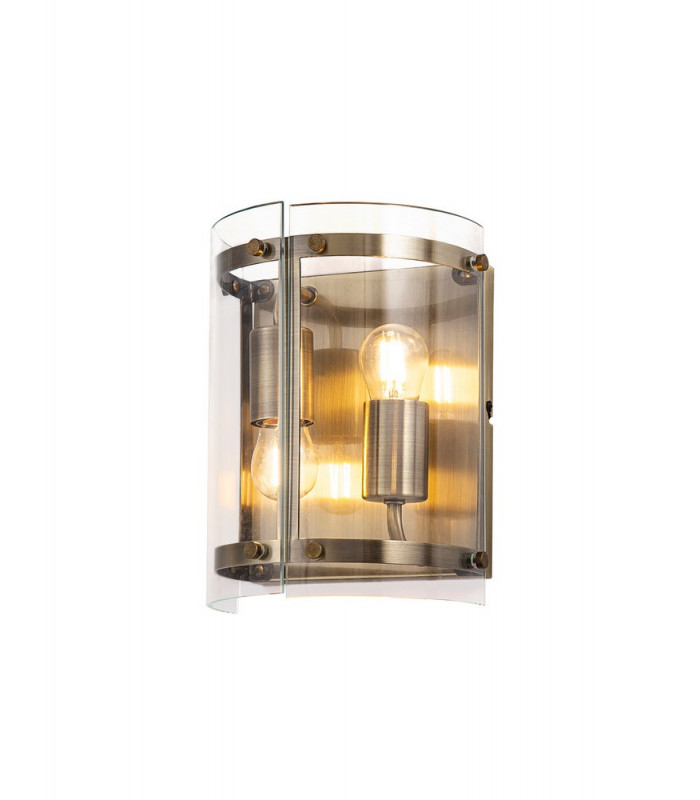 Wall Light 2 Light E27 Antique Brass-1