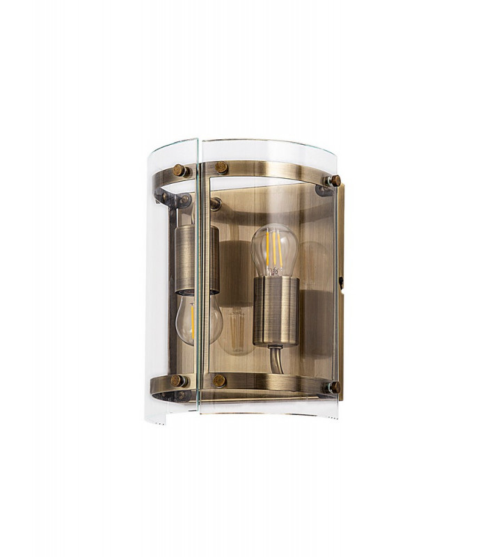 Wall Light 2 Light E27 Antique Brass-4