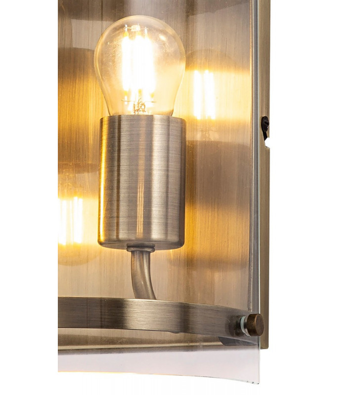 Wall Light 2 Light E27 Antique Brass-6