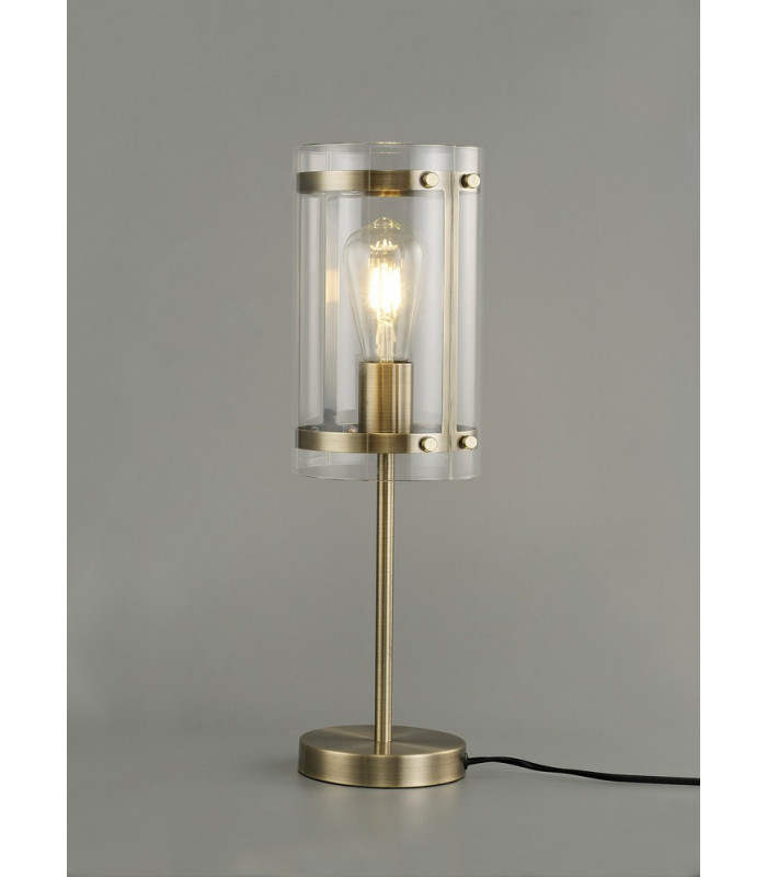 Table Lamp 1 Light E27 Antique Brass-3