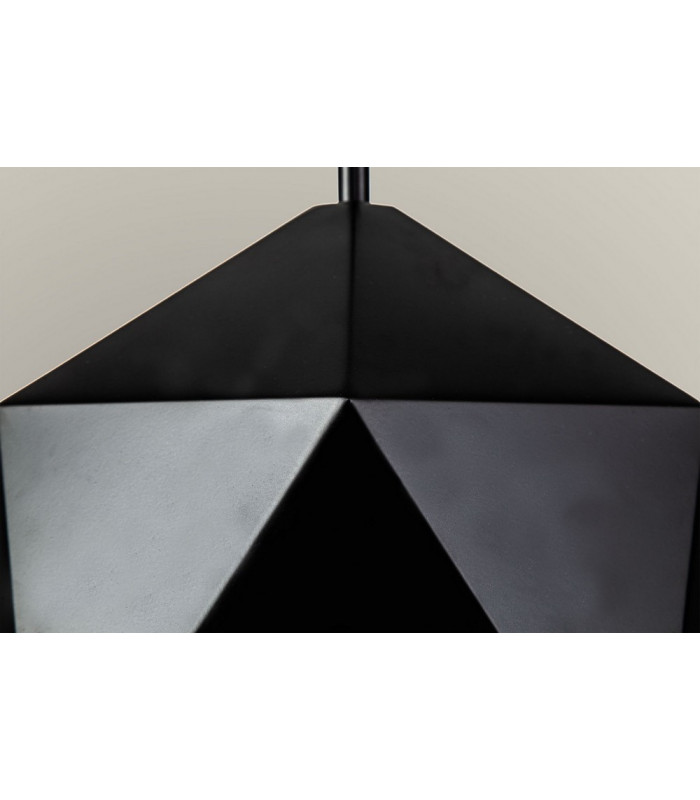Single Pendant 1 Light Adjustable E27 Matt Black Gold Inner-9