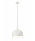 Single Pendant 1 Light Adjustable E27 White Silver Inner-4