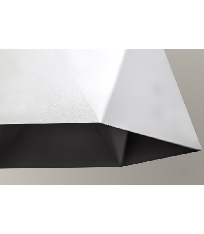 Single Pendant 1 Light Adjustable E27 White Silver Inner-9