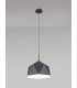 Single Pendant 1 Light Adjustable E27 Graphite White Inner-3
