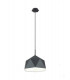 Single Pendant 1 Light Adjustable E27 Graphite White Inner-4
