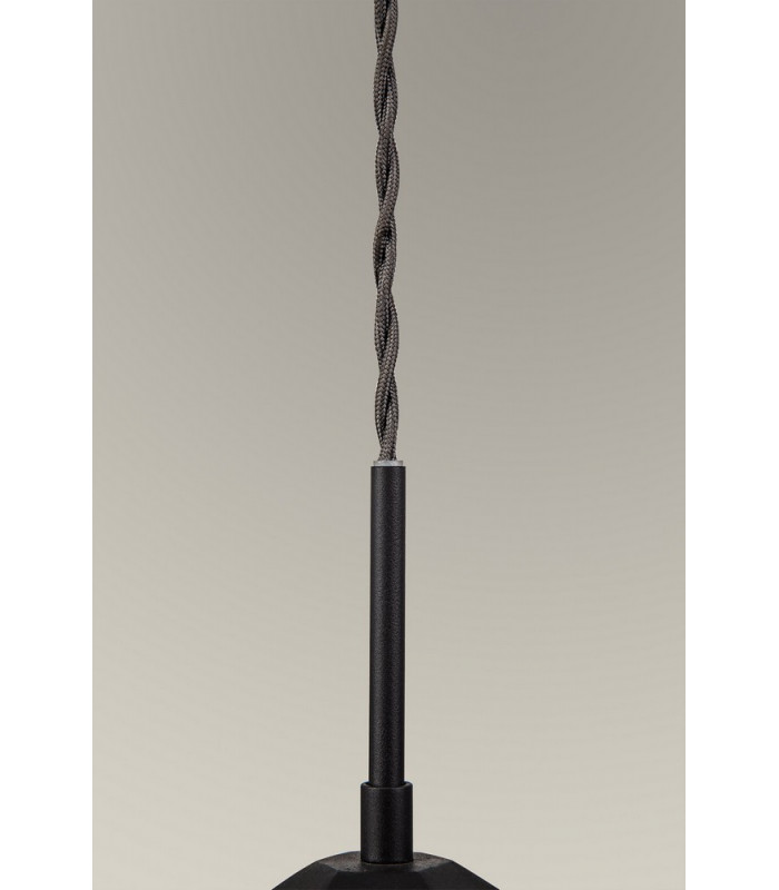 Single Pendant 1 Light Adjustable E27 Graphite White Inner-12