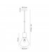 Narrow Pendant 1 x E27 Satin Nickel Opal Glass & Clear Twisted Cable-2