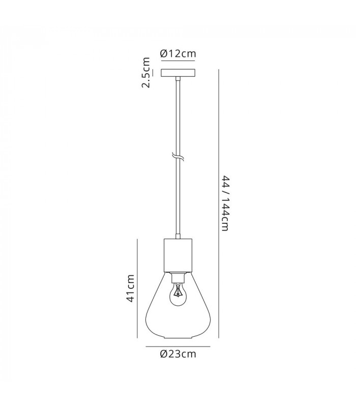 Narrow Pendant 1 x E27 Satin Nickel Opal Glass & Clear Twisted Cable-2