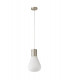 Narrow Pendant 1 x E27 Satin Nickel Opal Glass & Clear Twisted Cable-4