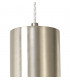 Narrow Pendant 1 x E27 Satin Nickel Opal Glass & Clear Twisted Cable-6