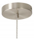Narrow Pendant 1 x E27 Satin Nickel Opal Glass & Clear Twisted Cable-8