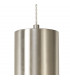 Wide Pendant 1 x E27 Satin Nickel Opal Glass & Clear Twisted Cable-6