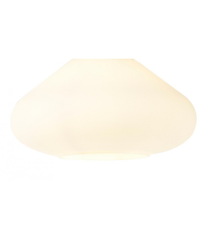Wide Pendant 1 x E27 Satin Nickel Opal Glass & Clear Twisted Cable-7