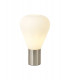Narrow Table Lamp 1 x E27 Satin Nickel Opal Glass-1