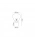 Narrow Table Lamp 1 x E27 Satin Nickel Opal Glass-2