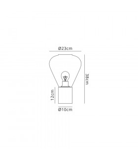 Narrow Table Lamp 1 x E27 Satin Nickel Opal Glass-2