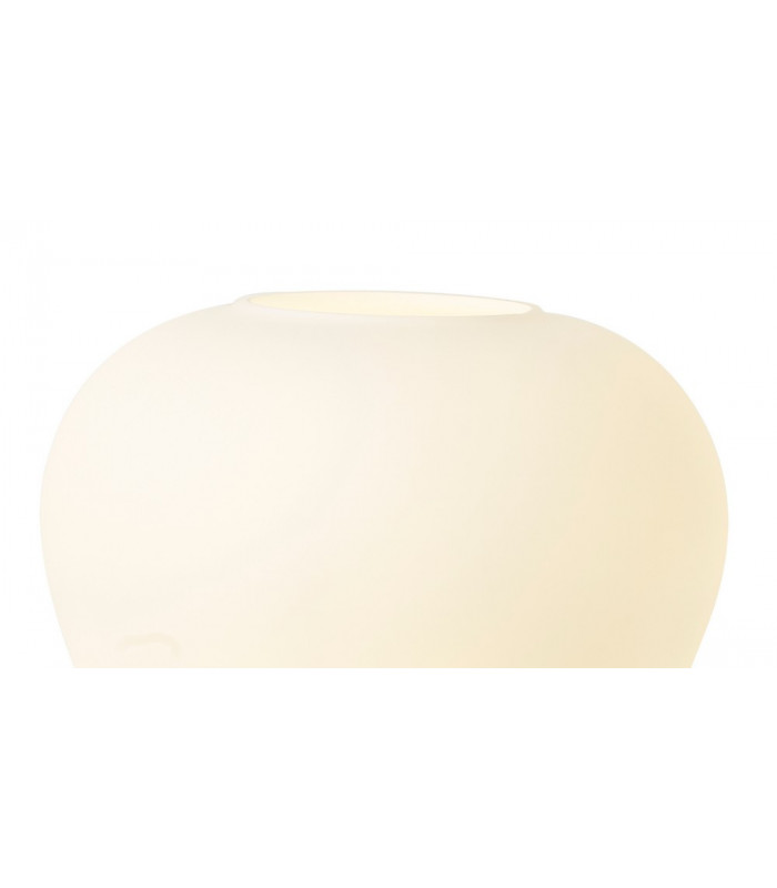 Narrow Table Lamp 1 x E27 Satin Nickel Opal Glass-5
