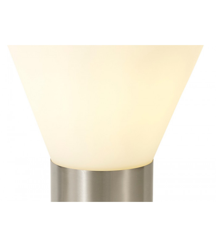 Narrow Table Lamp 1 x E27 Satin Nickel Opal Glass-6