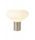 Wide Table Lamp 1 x E27 Satin Nickel Opal Glass-1