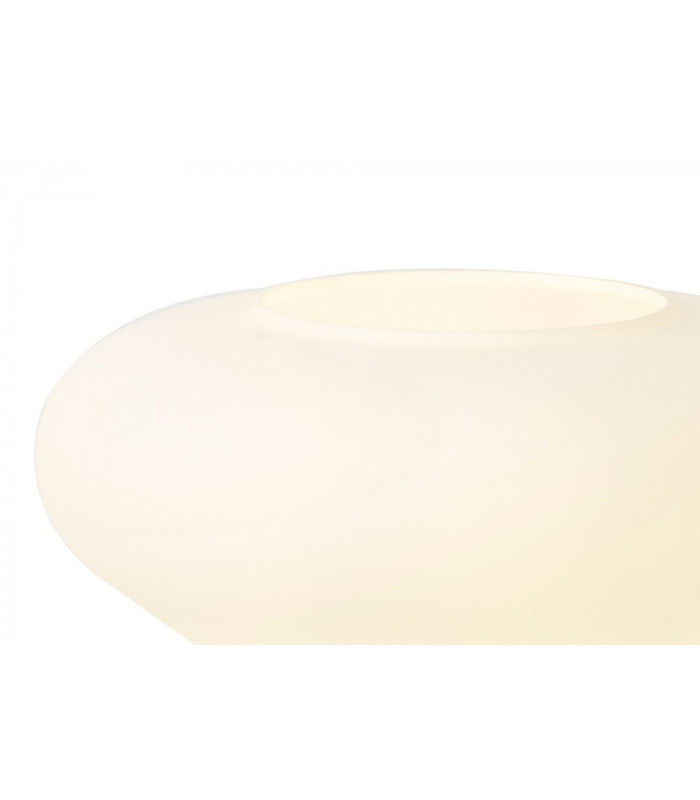 Wide Table Lamp 1 x E27 Satin Nickel Opal Glass-5