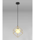 Single Pendant 1 Light Adjustable E14 Matt Black Painted Gold-3