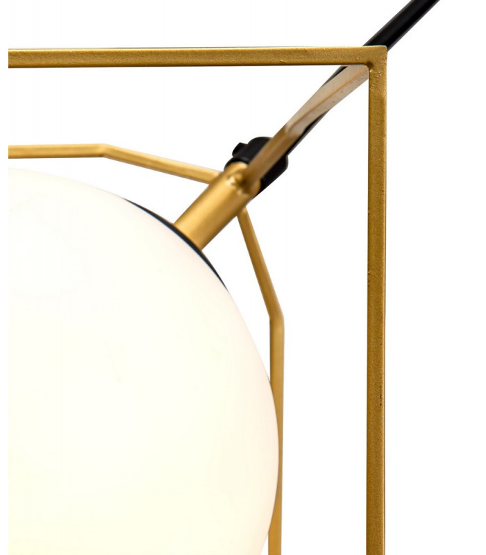 Single Pendant 1 Light Adjustable E14 Matt Black Painted Gold-6