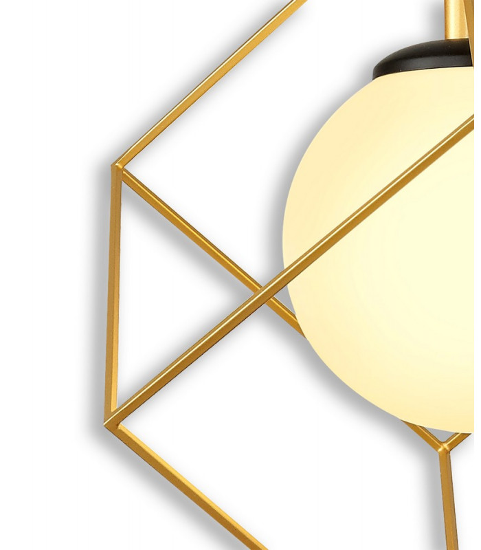 Single Pendant 1 Light Adjustable E14 Matt Black Painted Gold-7