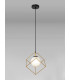 Single Pendant 1 Light Adjustable E14 Matt Black Painted Gold-11