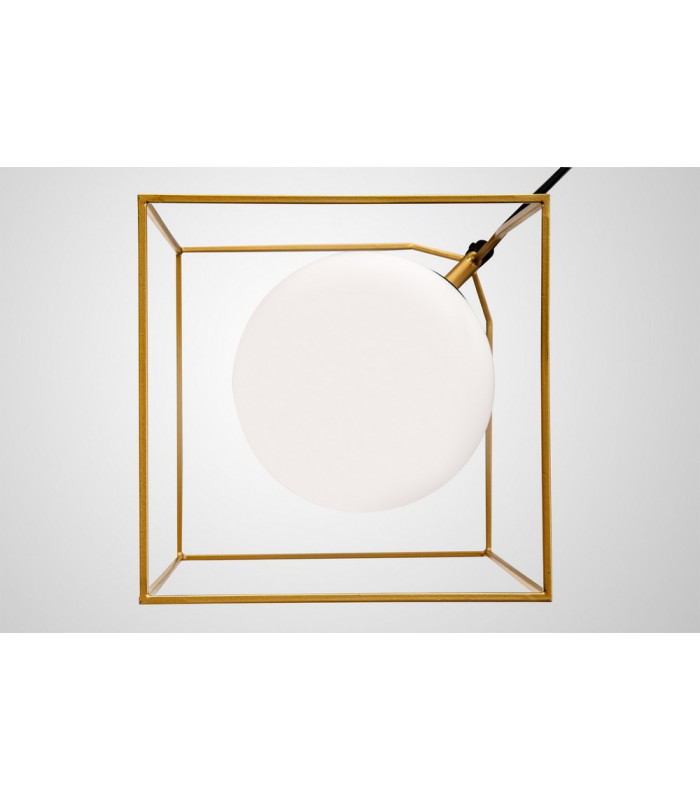 Single Pendant 1 Light Adjustable E14 Matt Black Painted Gold-12