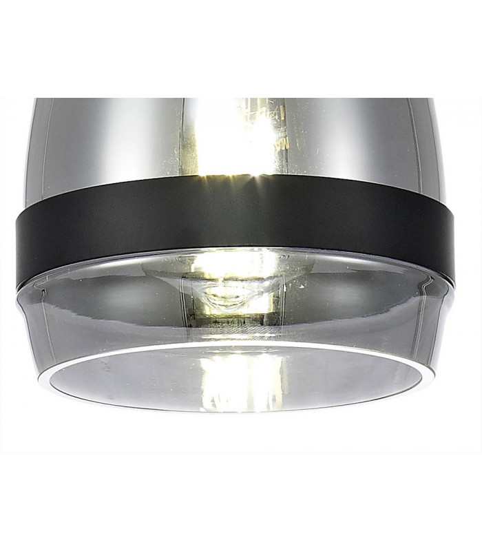 Pendant 15cm Cone 1 x E27 (Max 20W) Matt Black & Smoke-7