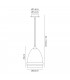 Pendant 20cm Cone 1 x E27 (Max 20W) Matt Black & Smoke-2