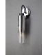Single Switched Wall Lamp 1 Light E27 Black Smoke Fade Glass-9