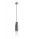Single Pendant 1 Light Adjustable E27 Black Smoke Fade Glass-4
