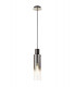 Single Pendant 1 Light Adjustable E27 Black Smoke Fade Glass-6