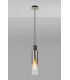 Single Pendant 1 Light Adjustable E27 Black Smoke Fade Glass-12