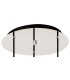 Round Pendant 3 Light Adjustable E27 Black Smoke Fade Glass-9