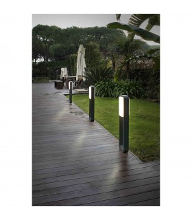 LED Outdoor Bollard Light White, Dark Grey IP65 - 2