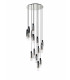 Round Pendant 15 Light Adjustable E27 Black Smoke Fade Glass Item Weight: 25.3kg-4