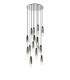Round Pendant 15 Light Adjustable E27 Black Smoke Fade Glass Item Weight: 25.3kg-7