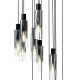 Round Pendant 15 Light Adjustable E27 Black Smoke Fade Glass Item Weight: 25.3kg-9